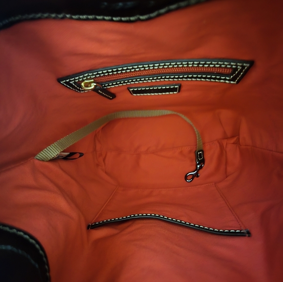 Dooney Denison Crossbody Drawstring Bag - Color: Espresso - Picture 10 of 12